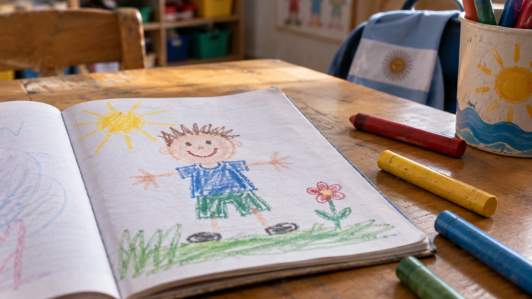 Lee más sobre el artículo Poesía «Cómo se dibuja a un niño» para Nivel Inicial (texto, ideas de sala y tip familias)