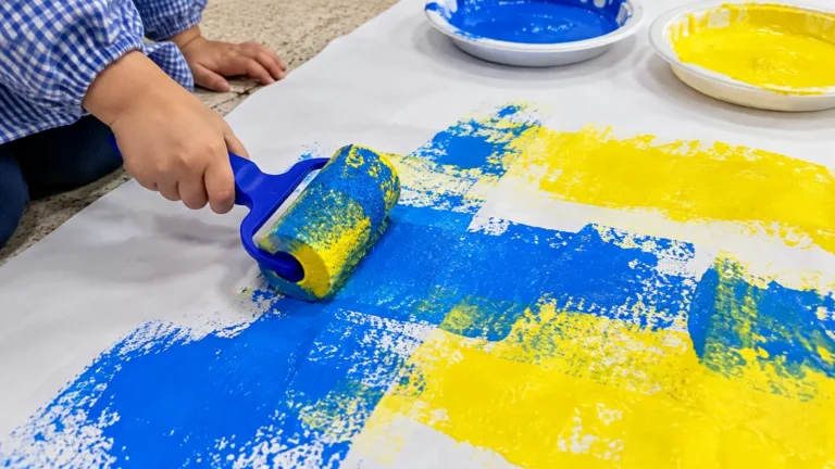 Lee más sobre el artículo Pintura con rodillo para Nivel Inicial: texturas grandes paso a paso (sala 3 a 5)