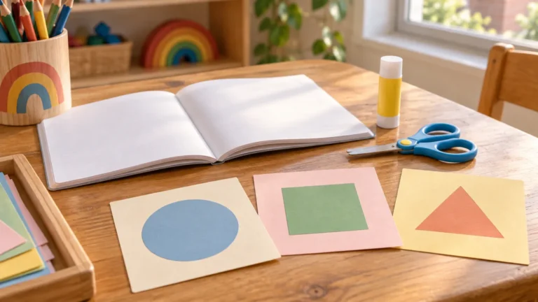 Lee más sobre el artículo Tarjetitas de formas para el cuaderno en Nivel Inicial (para recortar y pegar)