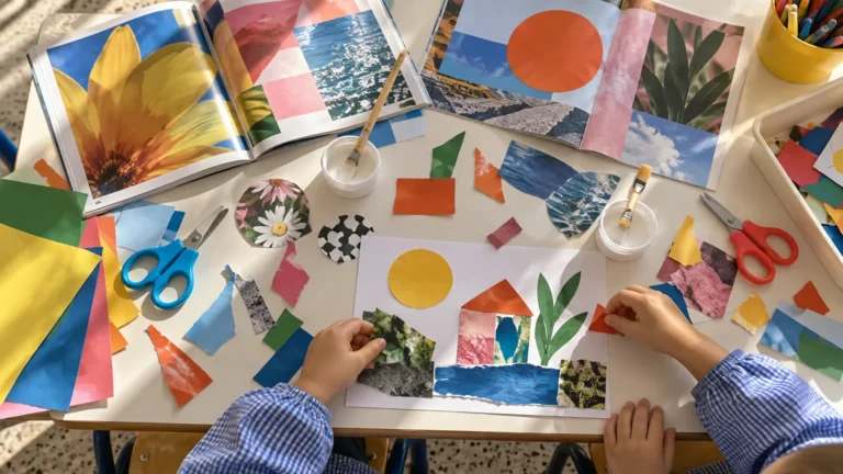 Lee más sobre el artículo Collage con revistas para Nivel Inicial: recortar, pegar y componer (sala 3 a 5)
