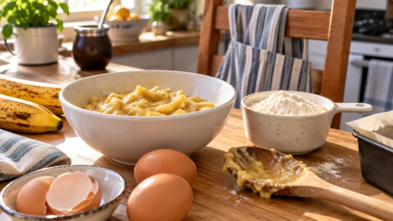 Lee más sobre el artículo Budín de banana con niños: receta fácil para sala o casa (Nivel Inicial)