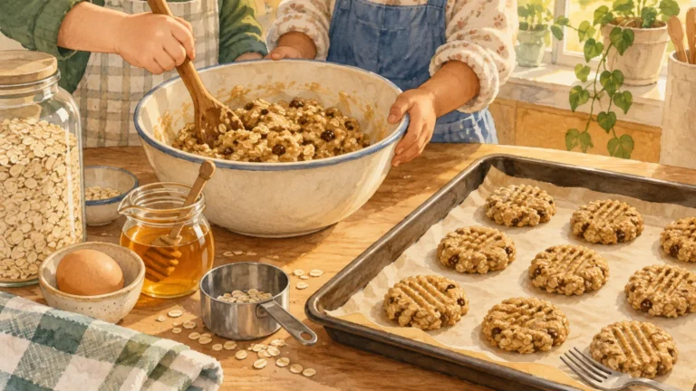 Lee más sobre el artículo Galletas de avena con niños: receta fácil para sala o casa (Nivel Inicial)