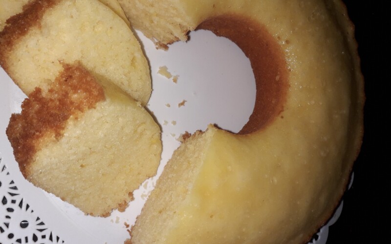 Budín de Yogur cortado